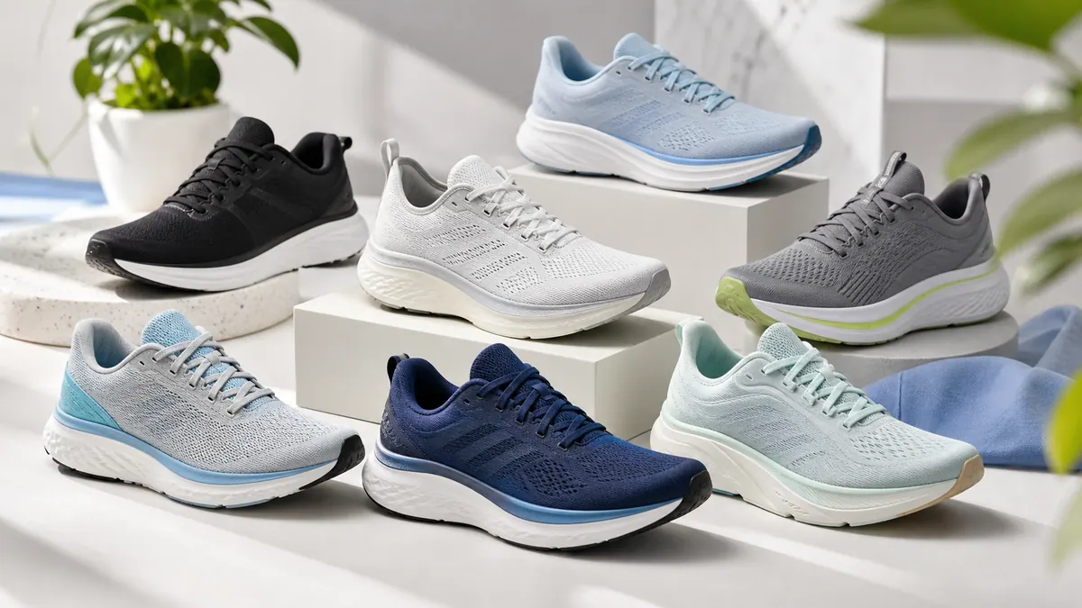 Beginner-friendly running shoes arranged for a ShoeLike buying guide