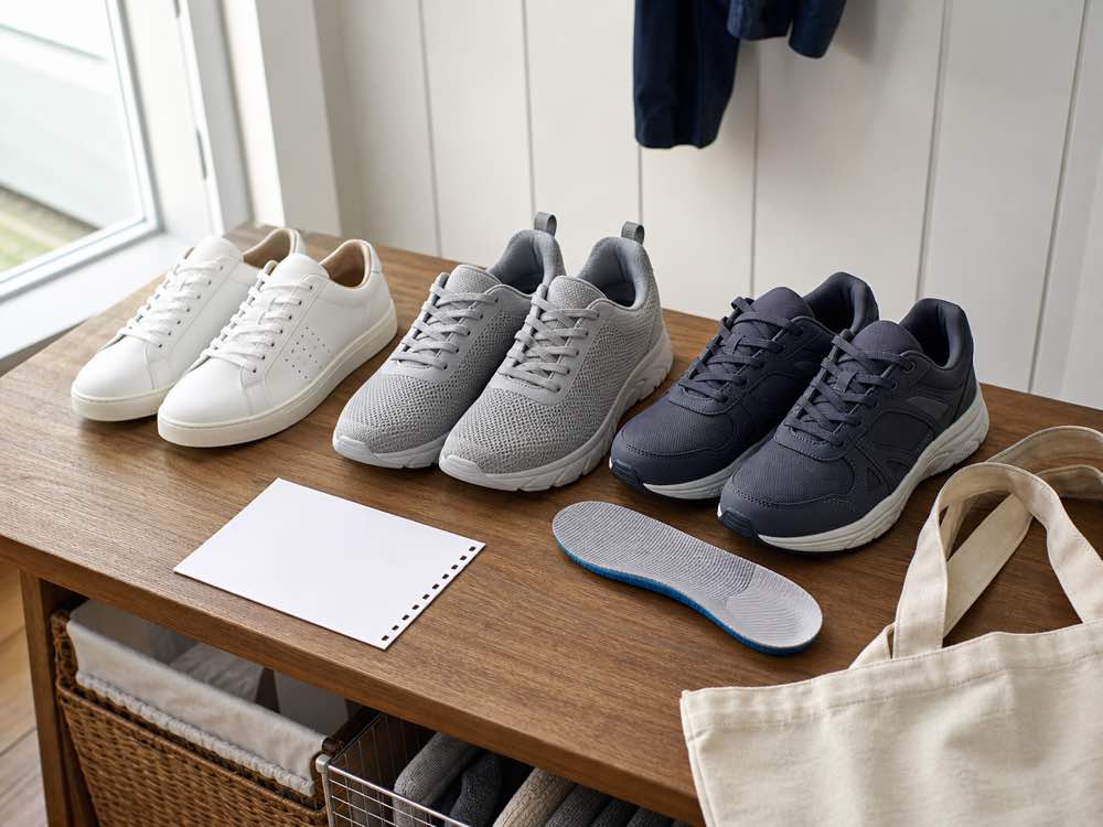 Unbranded casual walking and supportive everyday shoes with a removable insole